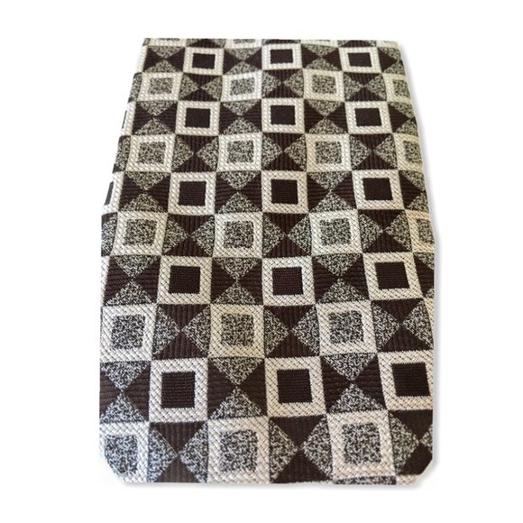 Mens Neck tie 100% Polyester brown cream - Picture 3 of 3